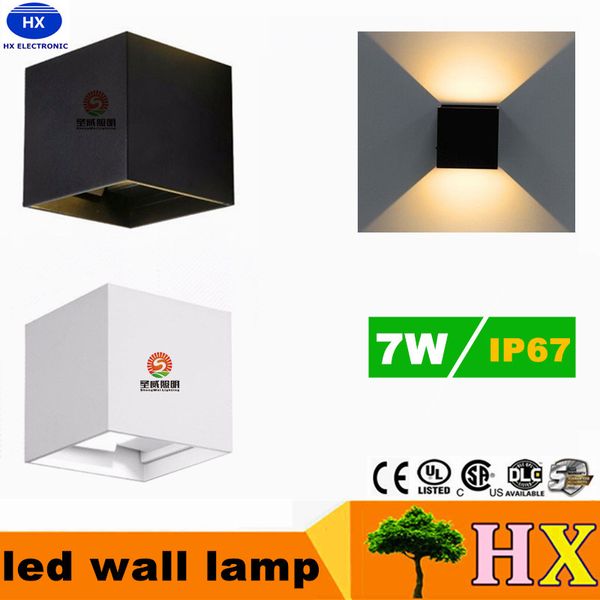 Lámparas de pared de 7W IP65, apliques de iluminación LED para exteriores montados en superficie ajustable, luz de pared LED para exteriores, iluminación LED para gabinete