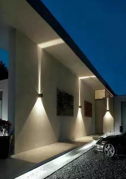 Lámpara de pared moderna impermeable de 7 W, apliques LED que iluminan las paredes de aluminio, LED para interiores y exteriores, para baño, dormitorio, sala de estar, porche2154107