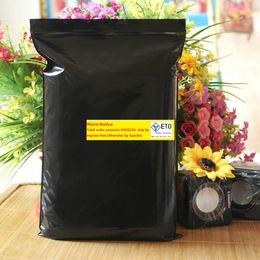 7x10cm (2,8 "x3,9") Plastic Opaque Black Zipper Sac Sac d'emballage auto