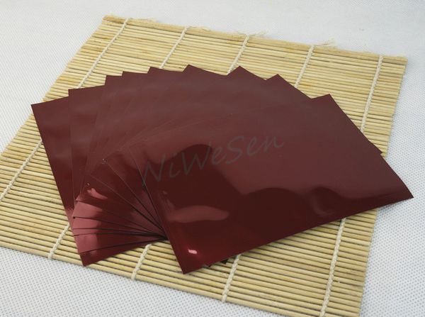 7x10 cm, 200 pcs/lot sac thermoscellé plat en papier d'aluminium rouge, stockage sucre granulé mylar rouge terne poche ping chaud ouvert scellable, sac alimentaire