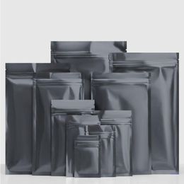 7X10 cm 200 stks hersluitbare zwarte mylar verpakking zakken voedsel monster power verpakking gift en ambachtelijke pakket opslag Jiamq