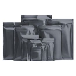 7X10cm 200pcs bolsas de embalaje de mylar negro resellable muestra de alimentos bolsa de embalaje de energía regalo y almacenamiento de paquetes artesanales Jbdia