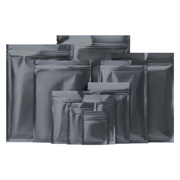 7X10cm 200pcs sacs d'emballage en mylar noir refermable sac d'emballage de puissance d'échantillon alimentaire sac d'emballage anti-odeur cadeau et stockage d'emballages artisanaux