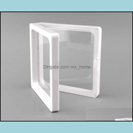 7x7x2cmclear plastic membranen po frame display/ collection box/ sieradendoos met twee vaste heldere membranen-onszelf maldruppel levering 202