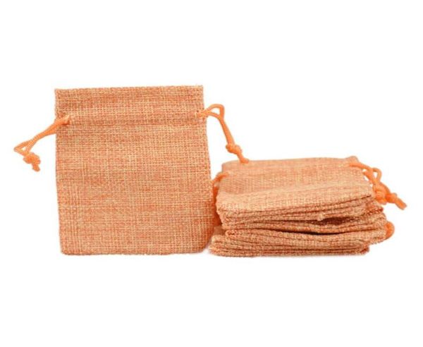 7x9cm 50pcs fausses sacs de bijoux à cordon de serrage à cordon perles de bonbons petites pochettes Burlap Blank Linen Tissu Gift Packaging Sacs élégants Reus5474014