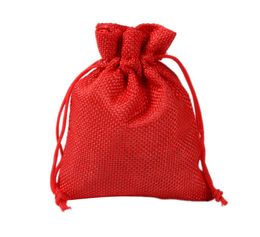 7x9 cm 9x12 cm 10x15 cm 13x18 cm rouge Mini pochette sac de Jute lin chanvre bijoux cadeau pochette sacs à cordon pour faveurs de mariage perles 5920913