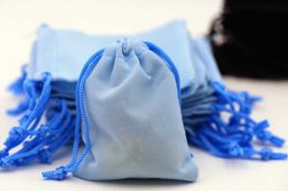 7x9cm Velvet Drawstring Pouch Bag Jewelry Bag Christmas Wedding Gift Bag Black Red Pink Blue Jewelry Packaging Display
