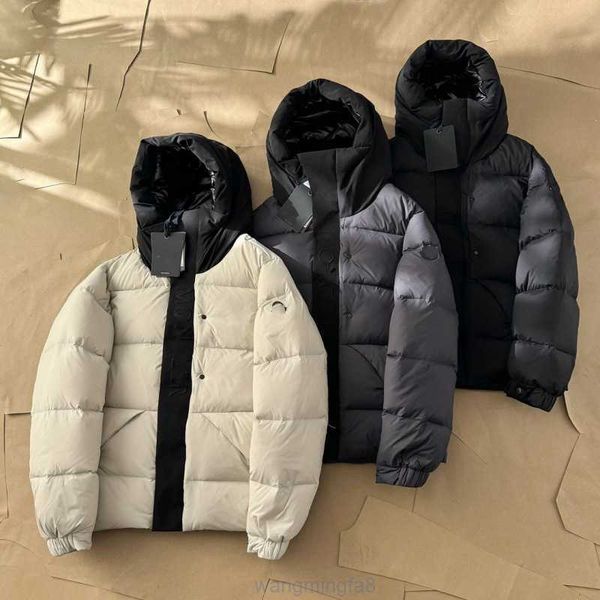 7xiy Parkas de plumón para mujer, versión alta, relieve 3D, letra en relieve, plumón para otoño e invierno, nueva chaqueta con capucha y bufanda de guerrero negro