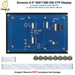8,0 "8 pouces 800 * 1280 IPS TFT MIPI DSI Multi-touch Panneau tactile capacitif Panneau LCD Affichage de l'écran du moniteur pour Orange Pi 5 / 5B / 5P