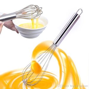 8/10/12 inch roestvrijstalen eierklopper Handcrème garde Mixer Keuken Eieren Crème Gereedschap Roerkloppers Bakmeelmixers BH2063 TQQ