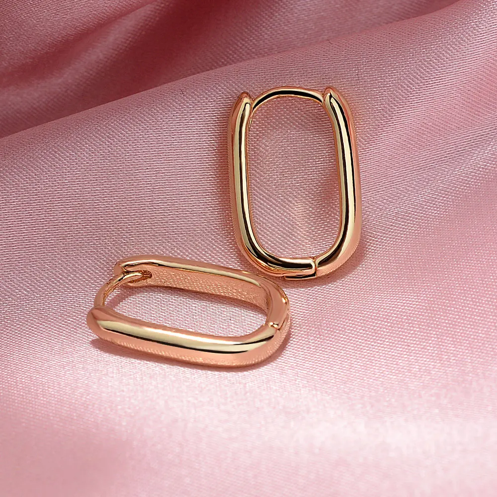 8/10/12mm Geometric Hoops Gold Color Mosaic CZ Hoop Earrings for Men Women Round Huggies Small Ring Rainbow Pierced Earring