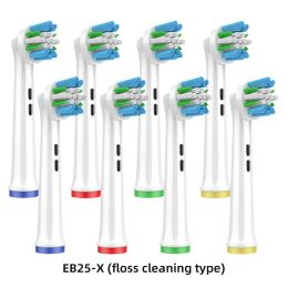 8/12/16/20 stcs elektrische tandenborstel vervangende koppen flosschuimt tandenborstelkoppen voor orale B tandenborstelmondstukken EB25-X