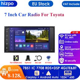 8 + 128 Android 12 7 "autoradio GPS Stereo Speler voor Toyota Corolla Camry RAV4 Prado Vios Hilux terios Multimedia Nav Carplay DSP