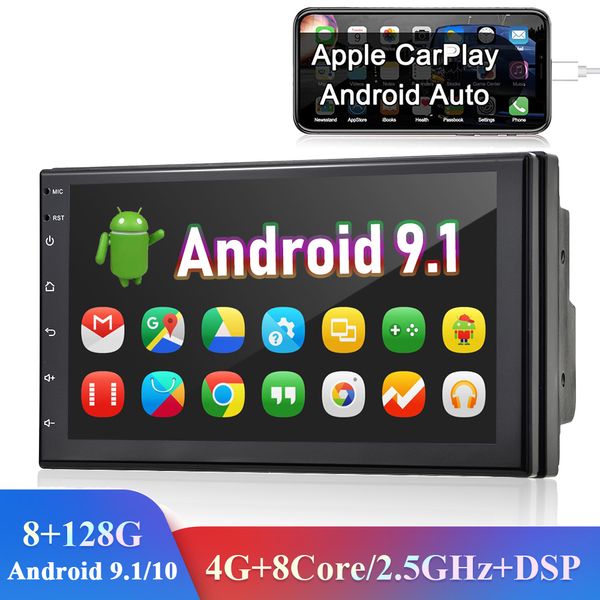 8 + 128G 2 Din autoradio GPS Android 7 
