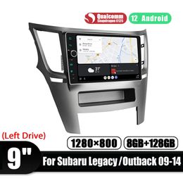 8+128 Go 9" pour Subaru Legacy Outback 2009-2014 Android 12 Autoradio GPS Navi BT GPS