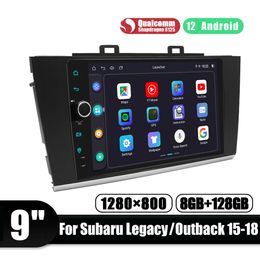 8+128 Go pour 2015-2018 Subaru Outback Legacy 9" Android 12 Autoradio Plug Play GPS