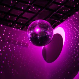 8/12inch Disco Licht Mirror Ball Motor Led Pinspot Lamp Roterende glazen spiegelbal Disco Ball voor DJ Stage nachtclub feestdecoratie