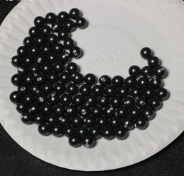 8-14mm cercle parfait unique coquille artificielle perle noir demi trou perles en vrac bijoux