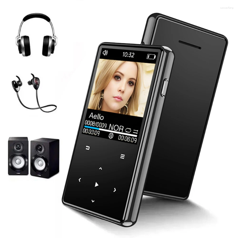 8/16/32 Go mp3 MP4 Player Hifi Music Bluetooth-compatible5.0 Enregistrement de radio FM HD en haut-parleur intégré pour les sports de camping de gym