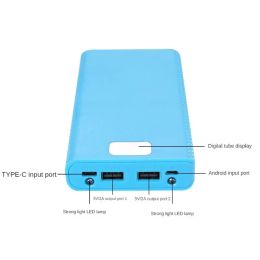 8* 18650 Batterijlader Cover Power Bank Case Cute Diy Box Dual USB Type C Powerbank Case 4 Colors Power Bank Cover Kit