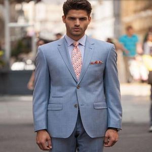8.1 Maßgeschneiderte blaue Herrenanzüge für Herren, Hochzeitsanzüge, modischer, hübscher Bräutigam-Smoking-Anzug, formeller Anzug für geschäftliche Anlässe (Jacke + Hose)