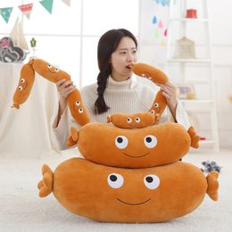 8 '' 20 cm Kawaii Lifelike Sausage Plush Toys Mini Gevulde Food Plush Dolls Pillow Creatieve geschenken voor kinderen Home Decor La574