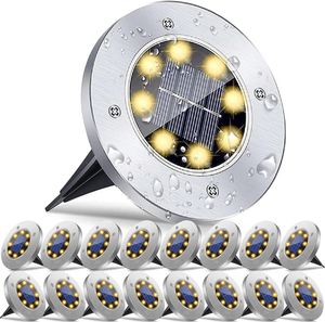 8/20LED énergie solaire disque lumière extérieur jardin solaire souterrain lumière pont lumière projecteur enterré lampe à LED décoration de jardin