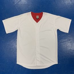 8-24 Maillot de baseball blanc AUCUN NOM Numéro de nom personnalisé cousu