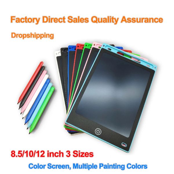 8.5/10/12 pulgadas Pantalla de color LCD Electrónico de dibujo para niños escribiendo herramientas de pintura de escritura a mano Tool para niños