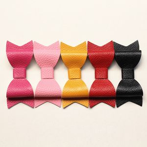 Pinces à cheveux en cuir PU 8.5x3.3cm, 15 pièces/lot, épingles à cheveux princesse brillantes en feutre, or Rose, Barrettes pour enfants