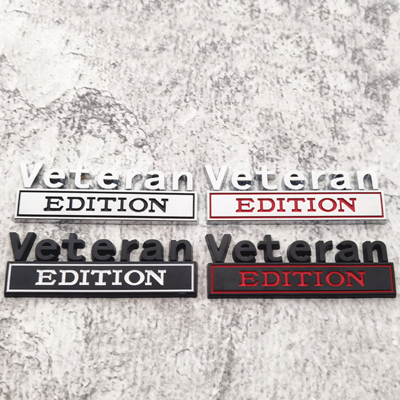Veteran Edition in lega di zinco auto adesivo decorazione auto foglia badge bordo auto logo 8.5 x 3 cm