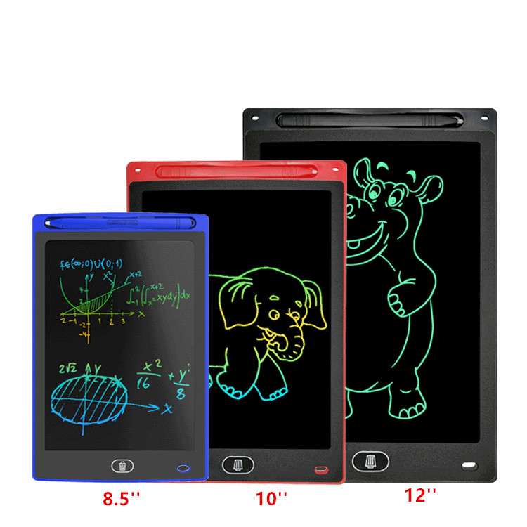 Tablette d'écriture LCD 8,5 pouces planche à dessin tableau noir tampons d'écriture cadeau pour adultes enfants bloc-notes sans papier tablettes mémos écriture verte ou couleur avec stylo