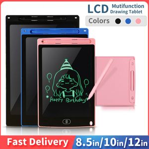 8.5 inch LCD Writing Tablet Elektronisch Doodle Board 10 12 inch Digitale kleurrijke handschriftkussentekening Afbeeldingen Kinderen Verjaardagsgeschenk