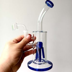 8,5 inch dikke glazen water Bong Hookahs met boomarm perc vrouwelijk 14 mm rookpijpen recycler