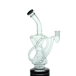 Narguilés en verre uniques de 8,5 pouces avec filtres Oil Dab Rigs Fumer des conduites d'eau avec joint femelle de 14 mm