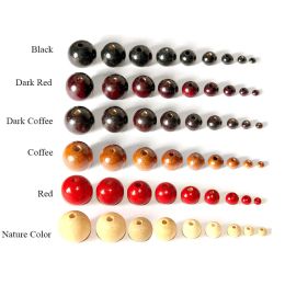 8-500pcs / sac en bois Perles 4/6/8/10/12/14/16/18/20mm Perles en bois rond des bracelets pour les bracelets Bijoux Faire des artisans de bricolage