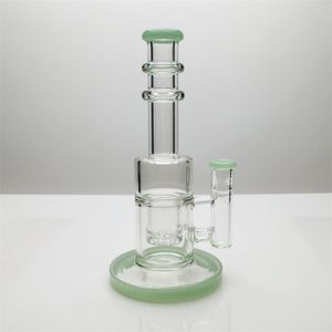 8,5 inch hoogte glas rokende pijpen waterpijpen groen bodem kleur glas bong clear perc unieke dab rig globale levering