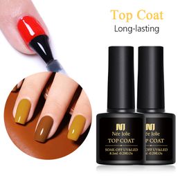 8,5 ml Gel Base Top Coat Fabrice sur UV LED Gel Rougin de ongles Cosmetics Nails Art Manucure Vernis Renforcement Glue 206