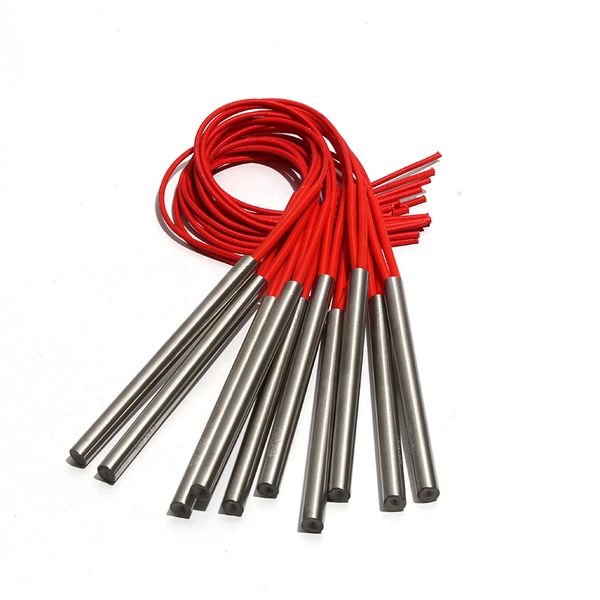 8,5 mm x 190 mm/195 mm/200 mm/210 mm/220 mm Piezas de impresoras 3D Calentador de cartucho Elemento de resistencia al calentamiento Tubo de calor eléctrico de un solo extremo 400 W/410 W/420 W/470 W 10 piezas