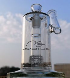 8,6 pouces Mobius Glass Bongs Matrix Percolator Sidecar Embouchure Huile Dab Rig Tuyaux D'eau Narguilés Avec Bol En Verre