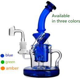 8.6 inch Unieke Heady Glass Hookah Recyle Rigs Circulation Backflow System met 14 mm Joint Bowl Nail