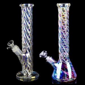 Bangs d'eau en verre coloré tuyaux de fumée dab rigs bécher bong Downstem Perc chicha avec banger 14mm