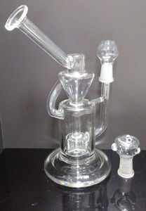 Incroyable 8,7 pouces de verre vortex Recycler plates-formes pétrolières concentrées en verre Dabbers d'huile de verre Bangs en verre avec pneu perc taille de joint de 14,5 mm