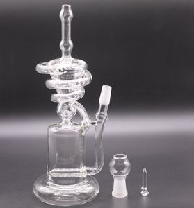 8,7 pouces conception unique recycleur verre bong narguilés type courbé en ligne perc huile dap plate-forme avec bol femelle de 14 mm pour fumer