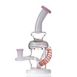 8,8 pouces rayures colorées en verre eau bongs narguilé design unique dab pipe à huile accessoires de fumer