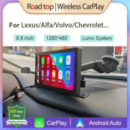 8.8 inch Universele Wireless CarPlay Auto PC Display voor Chevrolet Equinox Malibu met Android Auto Mirror Link Bluetooth Achtercamera