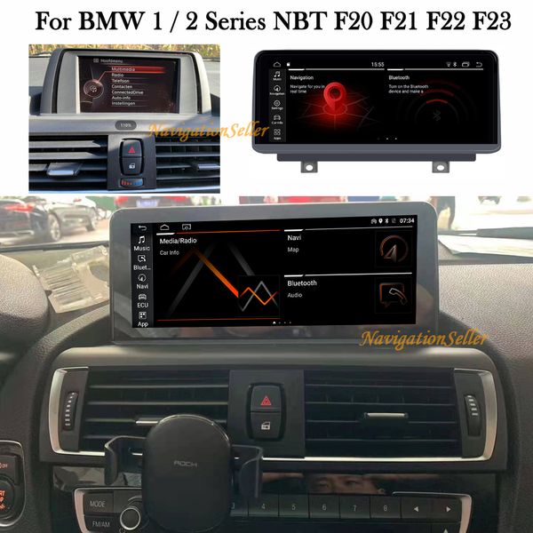 Lecteur DVD de voiture Android 13.0 à écran tactile 10,25 pouces Navigation GPS multimédia pour BMW Série 1 F20 F21 F22 F23 2012-2017 Système NBT Radio Stéréo 4G WiFi