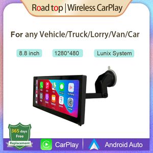 Écran PC de voiture Carplay sans fil universel de 8,8 pouces pour tout SUV, coffre de voiture, camion ou fourgonnette avec Android Auto Mirror Link, caméra arrière Bluetooth