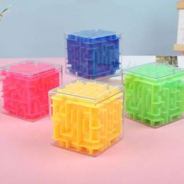 8*8 cm Kid de seis lados 3d Maze Magic Cube Rolling Ball Labyrinth Juego de juego Educational para niños