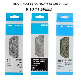 8/9/10/11 Speed ​​Bicycle HG53 HG54 HG95 HG901 HG701 HG601 11V MTB 118L 116 Links Road Mountain Bike 10s Chains 0210